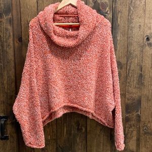 Free people oversized cowl neck chunky sweater (s)